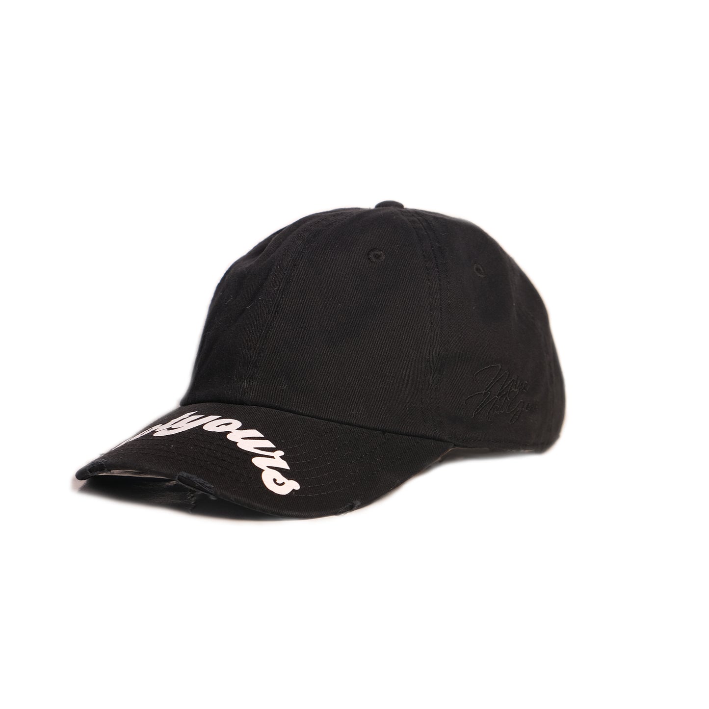 The Distressed Dad Cap - Black