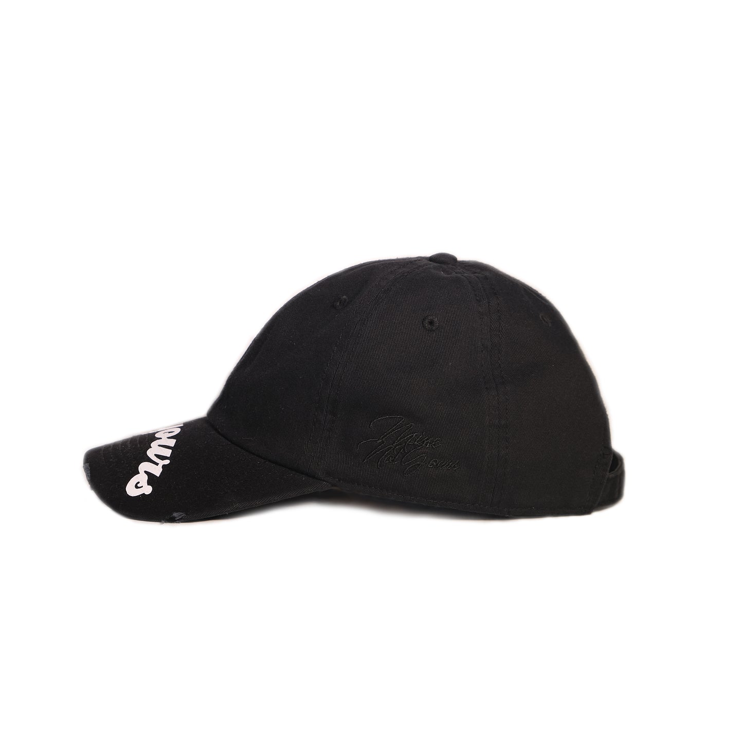 The Distressed Dad Cap - Black