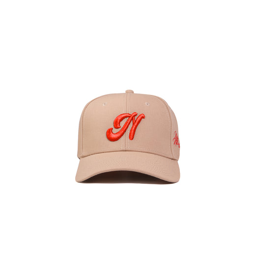 The Baseball Cap - Cream & Orange