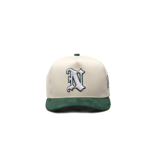 Two Tones Faux Suede - Green Brim