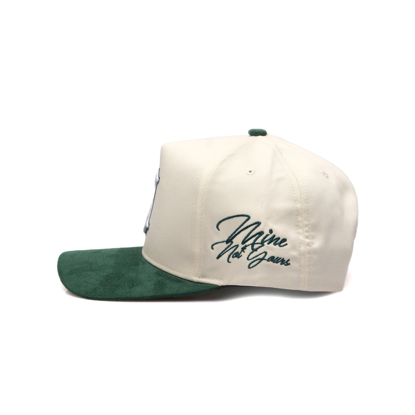 Two Tones Faux Suede - Green Brim