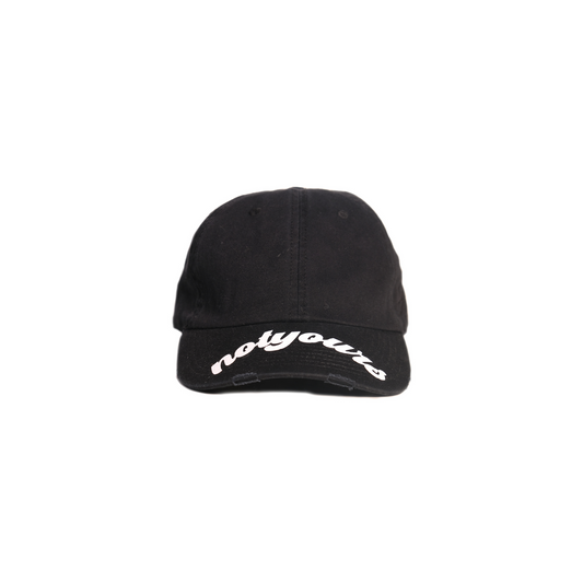 The Distressed Dad Cap - Black