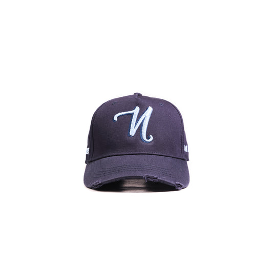 The Distressed Cap - Navy Blue