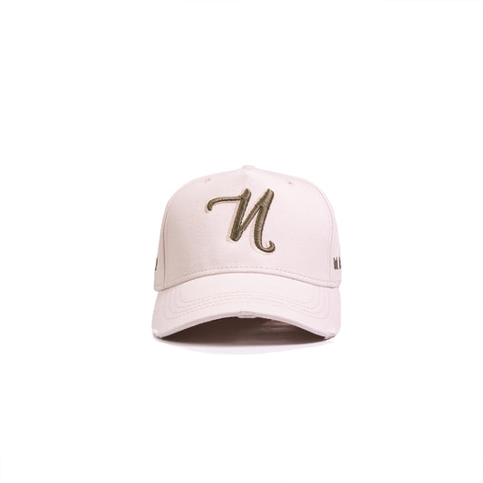 The Distressed Cap - Cream