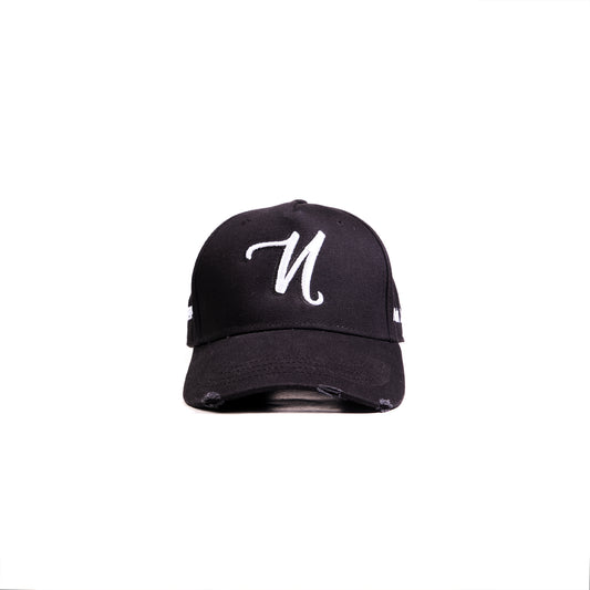 The Distressed Cap - Black